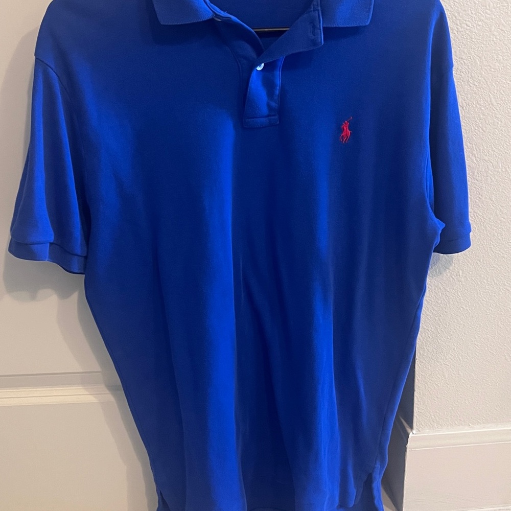 Ralph Lauren Men's Polo - Royal Blue with Red Pony